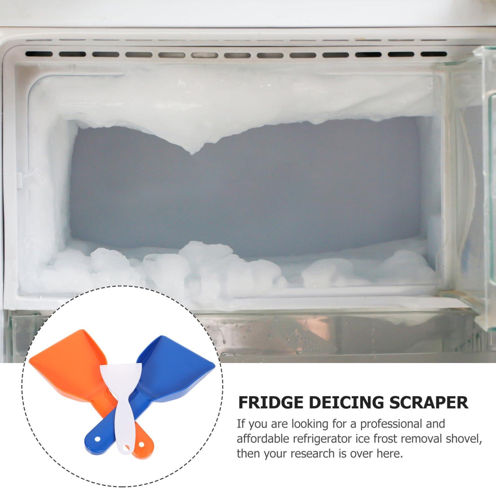 Happyyami Happyyami 3pcs Plastic Freezer Scraper Car Snow Scraper Ice Scraper for Refrigerator Frost Remover Tools Flat Freezer Removal Fridge Defroster Ice Removal Scooper Snow Plow Household Pp