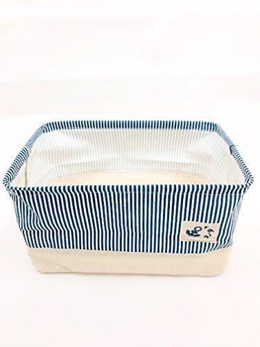 Minimal Life Minimal Life Foldable Multi-Sized Square Natural Linen & Cotton Fabric Storage Bins Clothes Storage Organizers- Set of 4