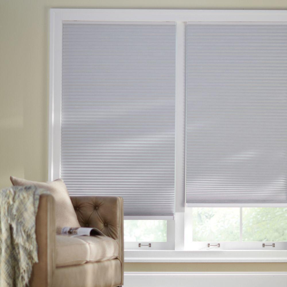 Blinds Emporium Of GA Premium White Cellular Shade Blackout Blind 72" Long 57 1/4" W x 72" L (Actual Size 56 3/4" x 72") - Custom Cut