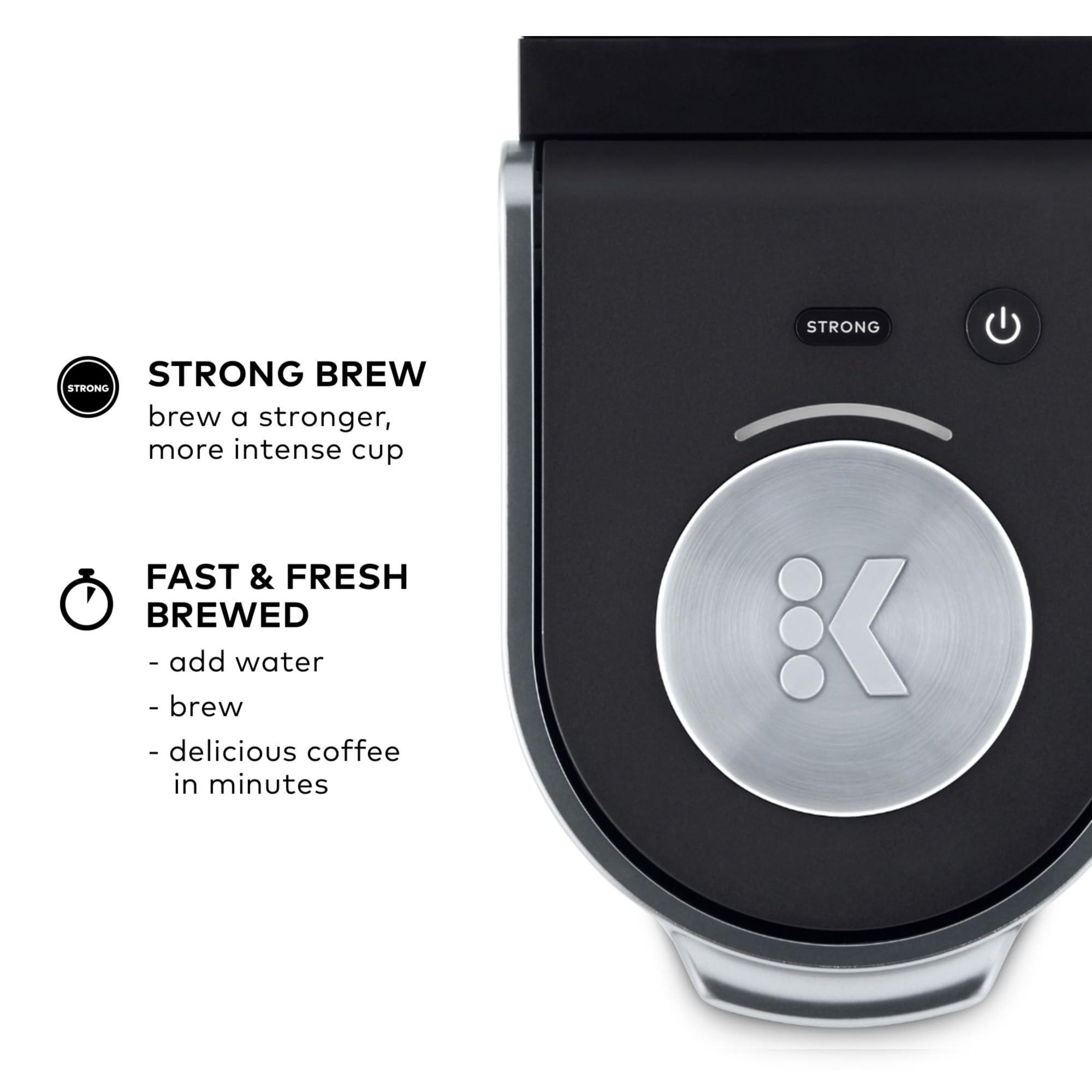 Keurig Keurig K-Mini Plus Single Serve K-Cup Pod Coffee Maker, with 6 to 12oz Brew Size, Stores up to 9 K-Cup Pods, Travel Mug Friendly, Matte Black