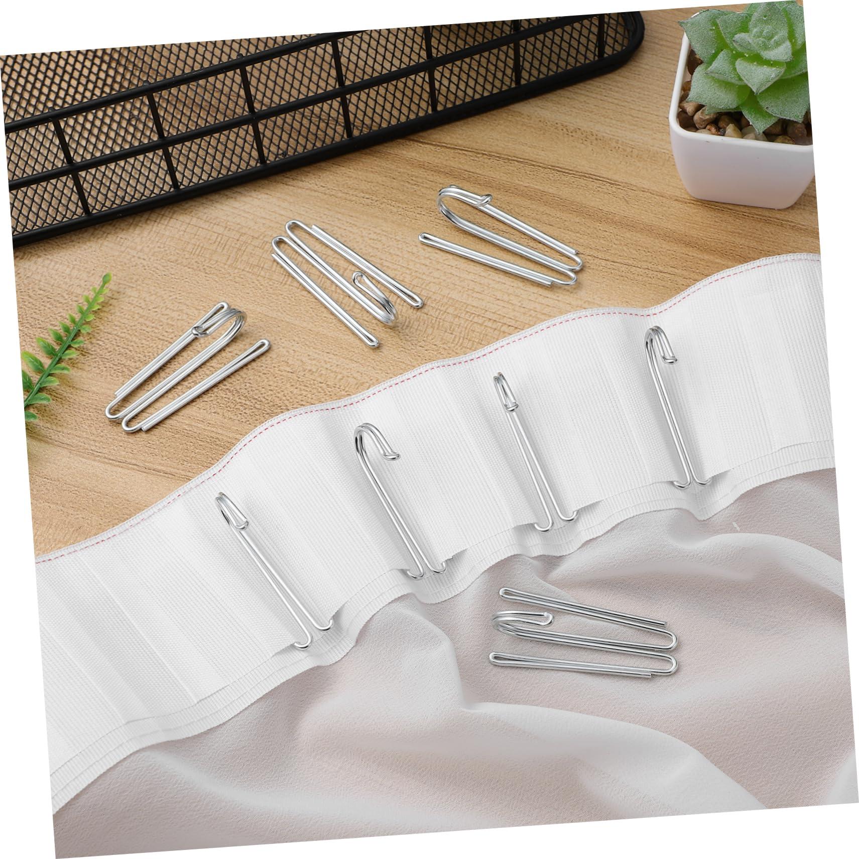ULTECHNOVO ULTECHNOVO 50pcs Curtain Hook Curtain Hangers Drapery Pins Curtain Rods Hooks Drapery Hooks Curtain Pleat Hooks Curtain Pins for Drapes Curtain Clips Hooks for Curtains Clips for Curtains