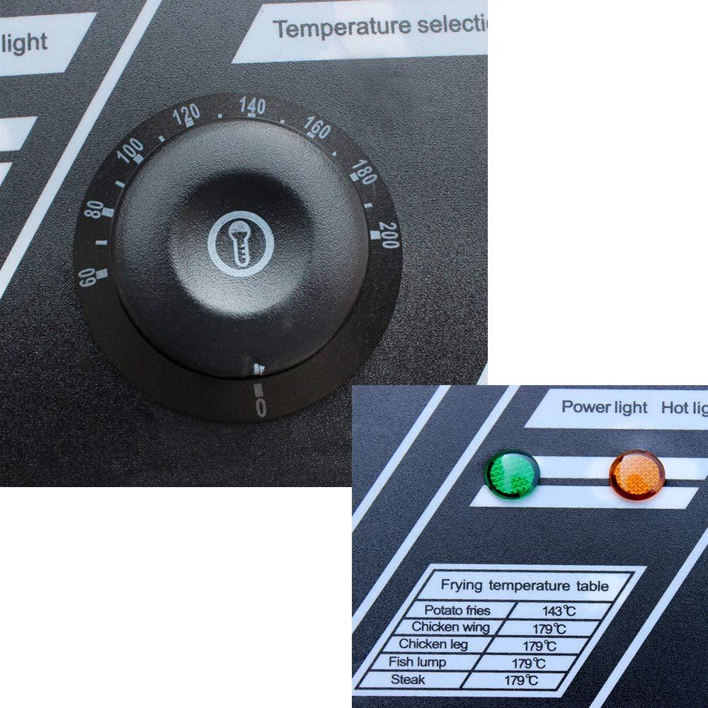 YYAO YYAO Deep Fryer 2500 W 6.3QT/6L Stainless Steel Electric Fryer with Baskets and Filters,Electric Fryer for Turkey,Steak,French Fries,Donuts