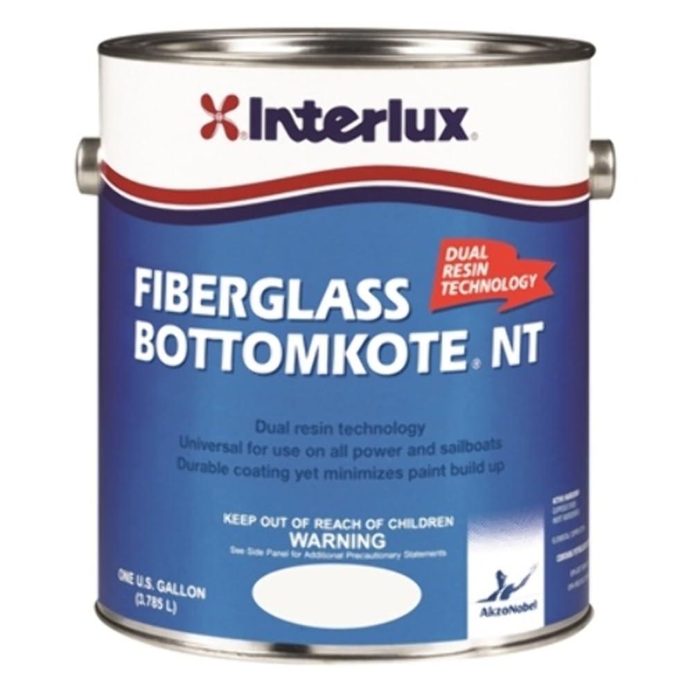 Interlux Interlux Fiberglass Bottomkote NT, 1 Gallon, Blue, Antifouling Marine Paint for Boats