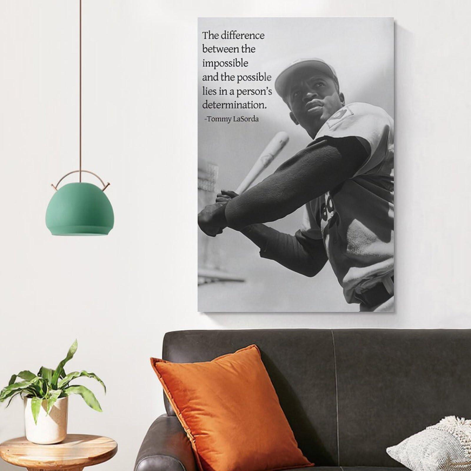 TERRE D\'HORSE TERRE D\'HORSE Jackie Robinson Quote Print Photo Art Painting Canvas Poster Home Decorative Bedroom Modern Decor Posters Gifts 24x36inch(60x90cm)