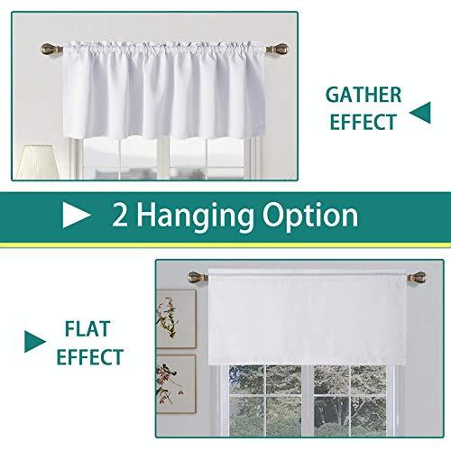 EcoDrapes EcoDrapes Valance Curtains for Small Size Window Kitchen, Bathroom, Cafe Rod Pocket Polyester Fabric (Silver Grey, 21 Inch Wide by 12 Inch Long- 1 Panel)