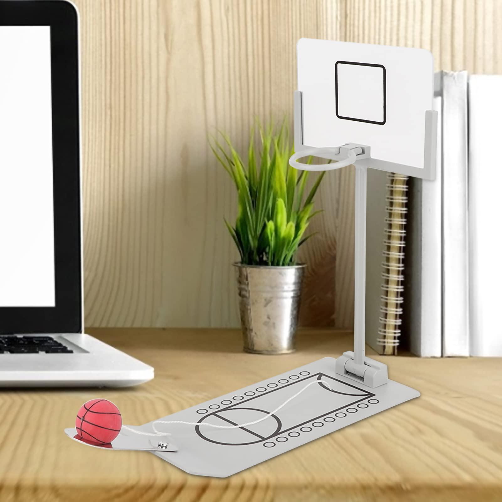 Pilipane Desktop Table Basketball Games Set with Basketball Court,Mini Basketball Hoop, Move Basket, Light and Score Fun Sports Novelty Toy for Birthday Gifts, Mini Basketball Hoop,Desktop Table Basketbal