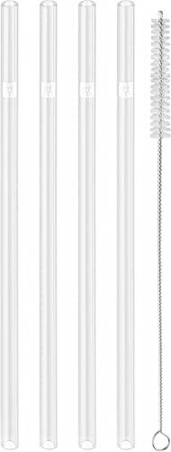 ZWILLING Zwilling 39500-600 Sorento Glass Straws, Clear, Straight, Glass, Transparent, Eco-Friendly, Reusable, Heat Resistant, Reusable, Made in Japan