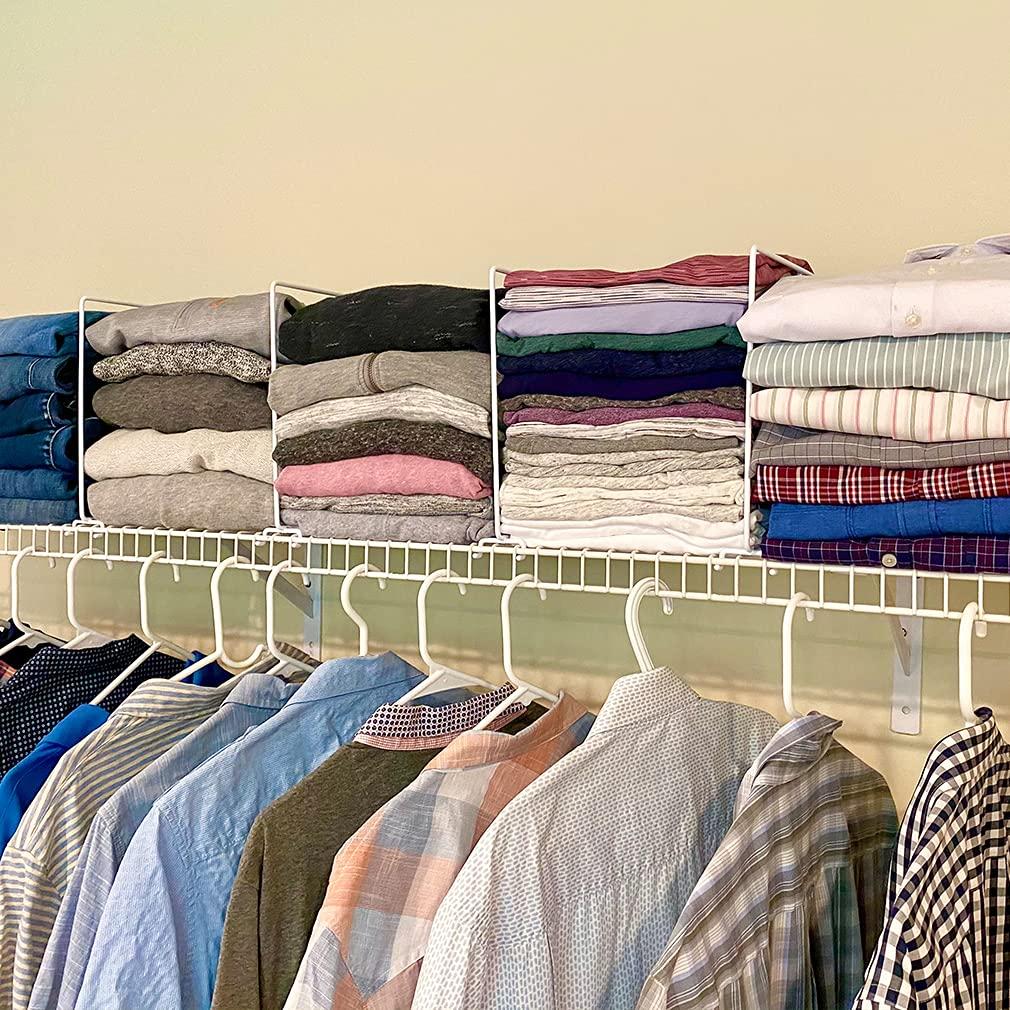 Evelots Evelots Tall Wire Shelf Dividers -8 Pack- Closet Storage & Organization for Office/Pantry/Garage Shelf Separator - Easy Clip-No Tool - Solid Coated Steel