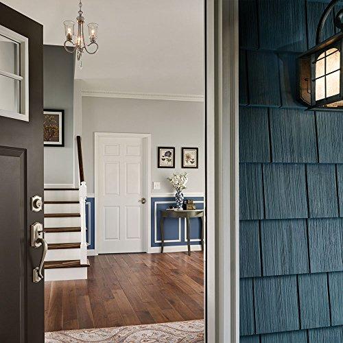 SCHLAGE SCHLAGE Lock Company Camelot Single Cylinder Handleset and Georgian Knob, Matte Black (F60 CAM 622 GEO)