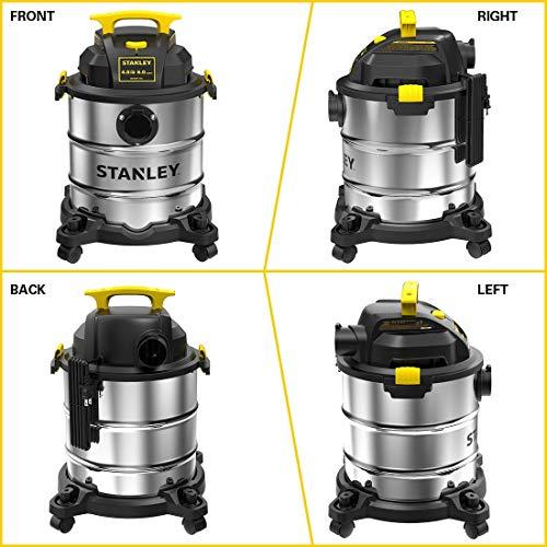 Stanley Stanley SL18116 Wet/Dry Vacuum, 6 Gallon, 4 Horsepower, Stainless Steel Tank, 4.0 HP, Silver+yellow