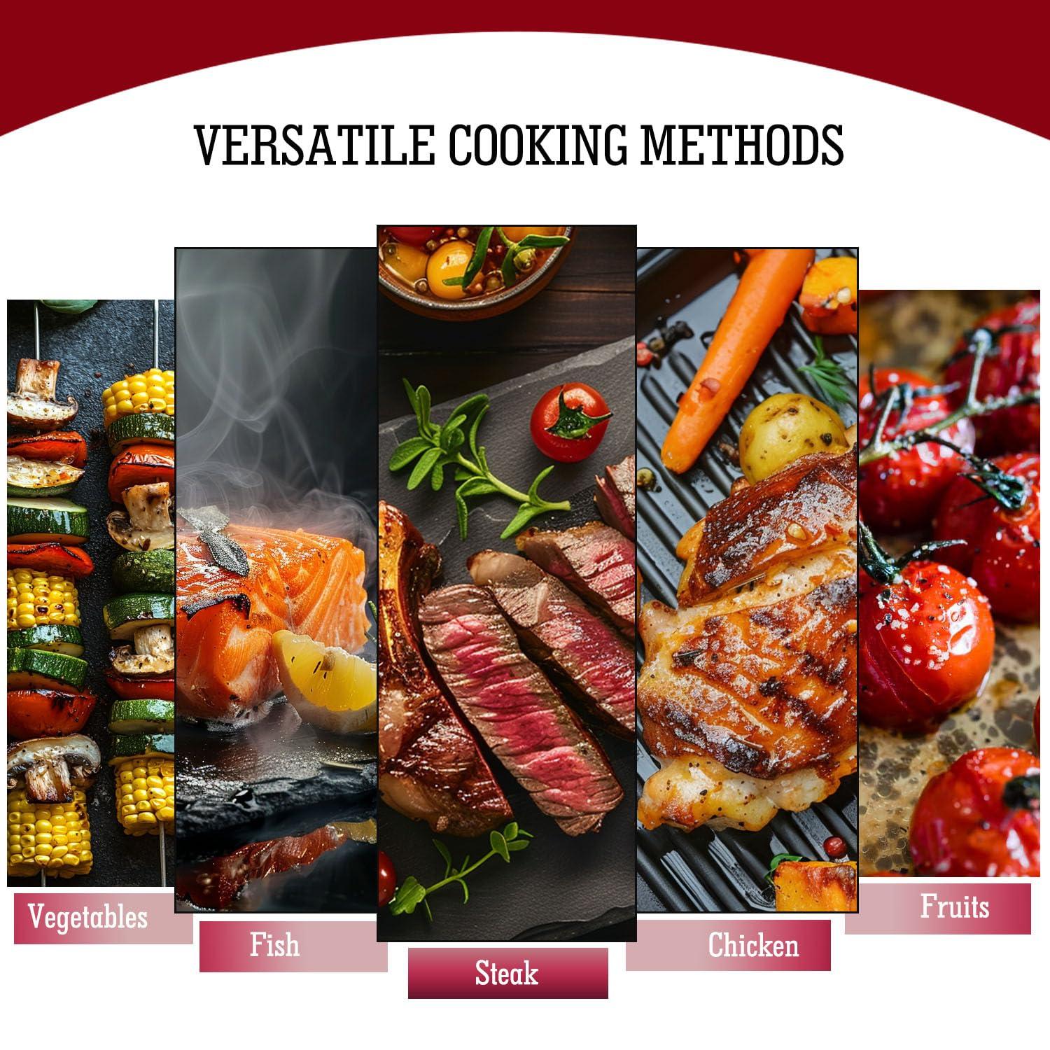 Artestia Artestia 1500W Large Size Raclette Cheese Grill Adjustable Temperature Korean BBQ Grill, Cheese Raclette with Grill Stone and Non-Stick Reversible Aluminum Plate for Parties Family