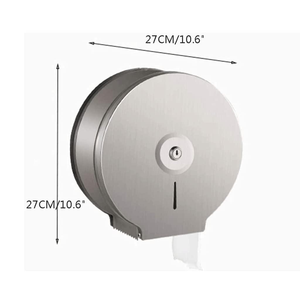 BKEKM Paper Towel Dispensers Wall-Mounted Paper Towel Dispenser Stainless Steel Waterproof Hand Towel Dispenser Commercial with Lock Paper Towel Holders Fashion