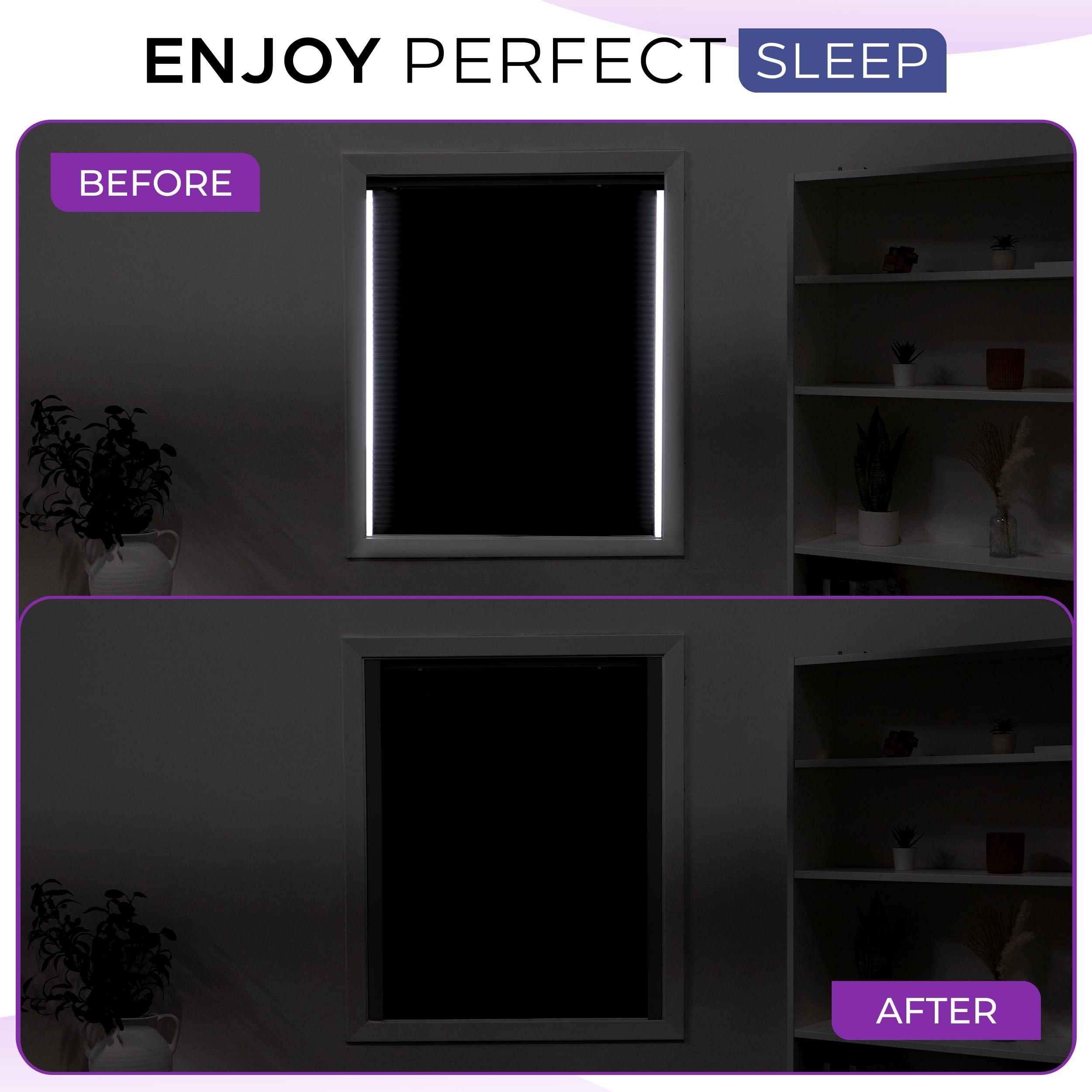 Sleepy Time Tracks Sleepy Time Tracks- Light Gap Blocker for Cellular and Window Shades. Effective at Light Blocking Along The Edges of Your Blackout Shades (72\" Black Removable)