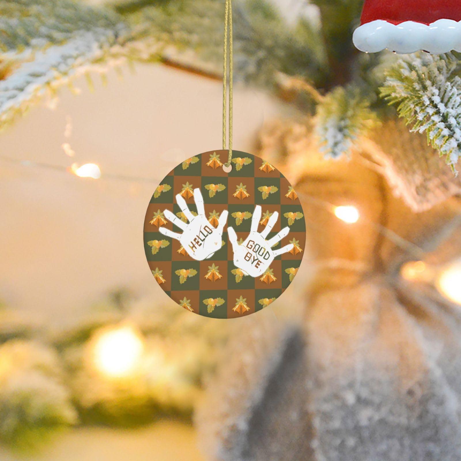 BYOBLU Umbrella-Academy - Klaus-Hands Christmas Ornaments 2024, Office Home Decorations Ceramic Ornaments, Christmas Tree Xmas Souvenirs Gifts for Family Friends Coworkers