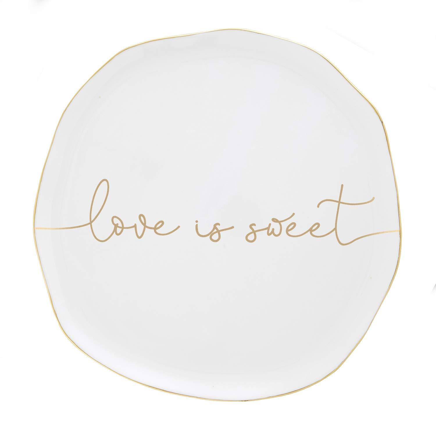 Santa Barbara Design Studio Santa Barbara Design Studio Wedding Ceramic Cake Stand, 11.5-Inches in Diameter, Love is Sweet