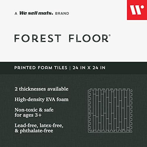 We Sell Mats Forest Floor 5/8 Inch Thick Printed Foam Tiles, Premium Wood Grain Interlocking Foam Floor Mats, Anti-Fatigue Flooring, Mahogany, 16 Sq Ft