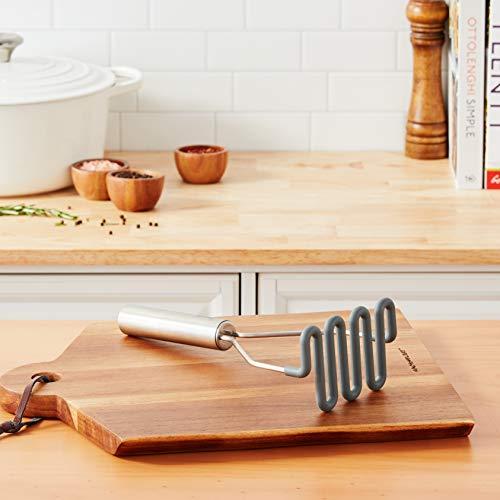 Tovolo Tovolo Silicone Potato, Stainless Steel Handle & Core, Food Mashers Kitchen Utensil, Vegetable Ricer & Avocado Blender, Scratch Heat-Resistant, Charcoal