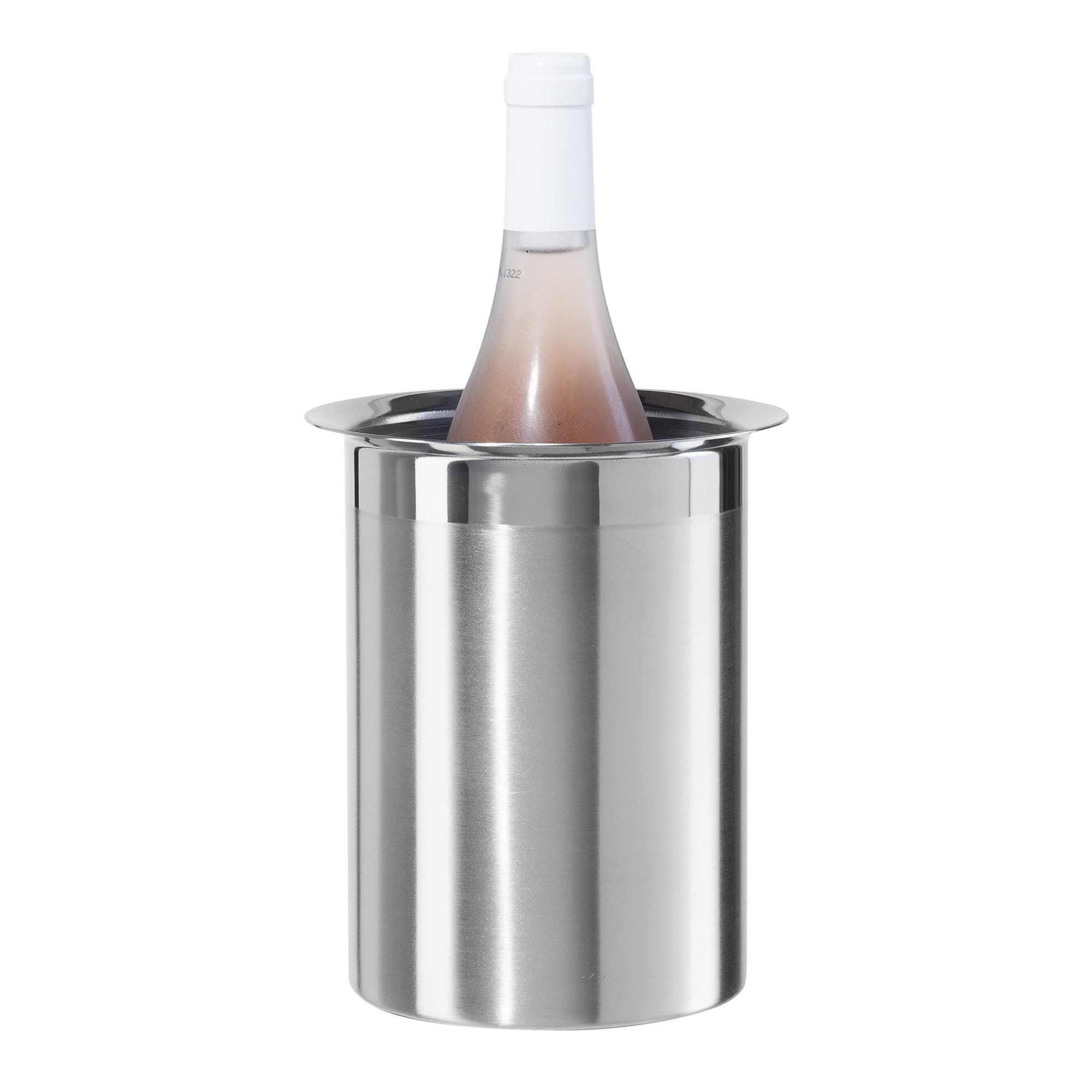 Oggi OGGI Iceless Wine Chiller with Removable Cooler Inserts - Highly Rated Wine Bottle Chiller and Single Wine Bottle Cooler, Ideal Wine Gifts; Keeps Wine Chilled for Hours, Stainless Steel