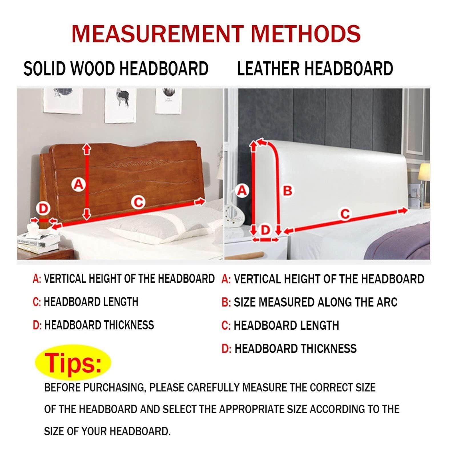 HDGZ HDGZ Velvet Bed Headboard Cover with Stretch Side and Pocket Dustproof Cotton Cover for Bedroom Decor (Color : Blue, Size : 1.5m)