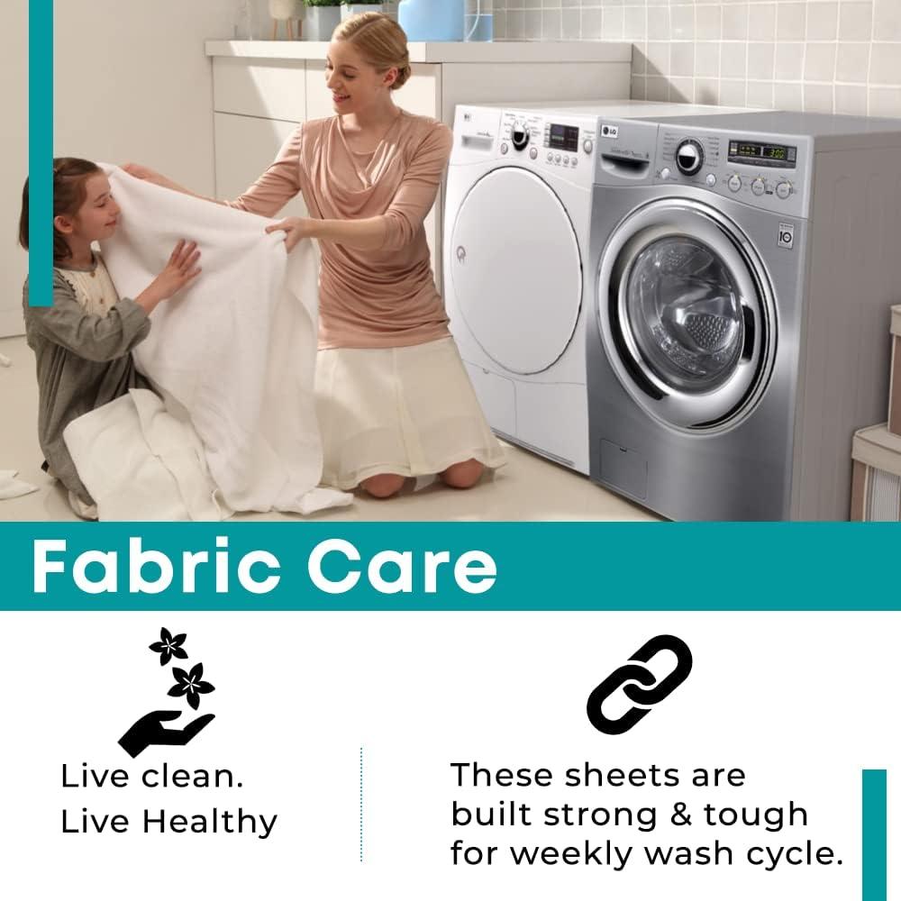 FEATHER & STITCH NEW YORK Feather & Stitch Softest 100% Cotton Sheets, 300 Thread Count Percale Weave Bedding, 16\" Deep Pocket, Cooling Sheets, Breathable Bed Set, Hotel Premium Quality (Twin, Aqua Paisley)