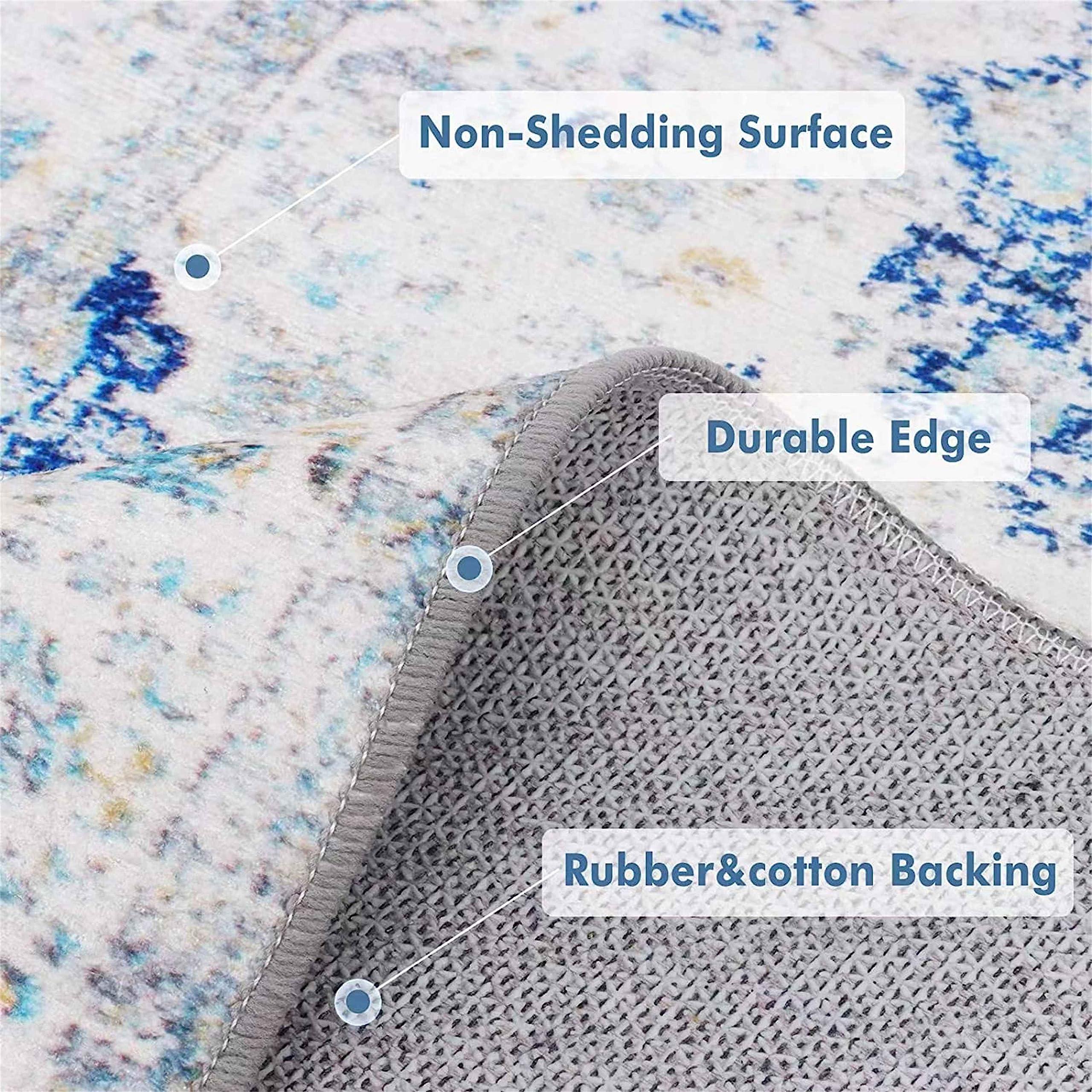 SOJAWA SOJAWA Animal Pattern Printing Round Area Rug,4ft, Fashion Leopard Print Living Room Rug, Non-Shedding Kids Rug, Soft Comfortable Durable Non-Slip Rug for Bedside Sofa Bathroom