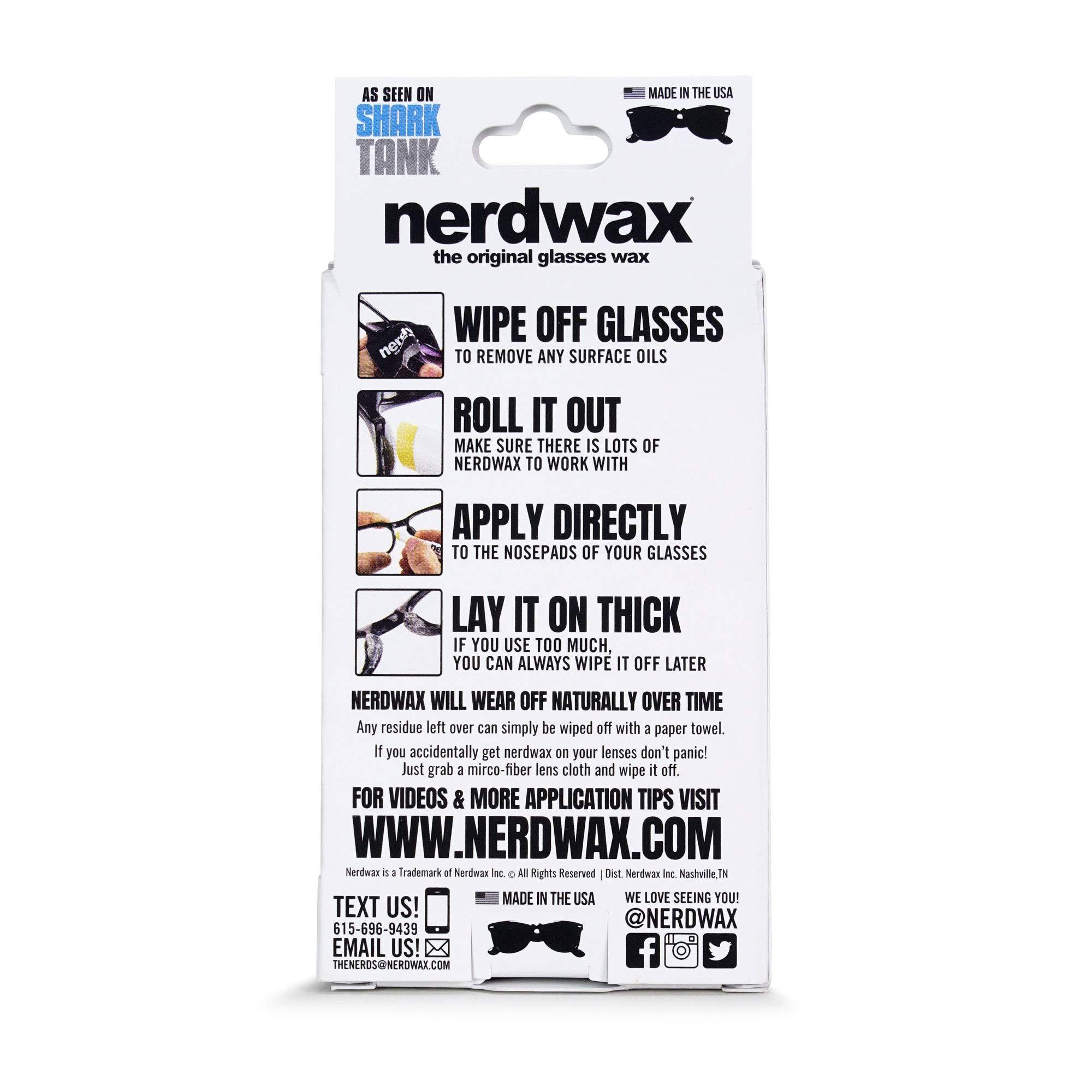 Nerdwax Nerdwax Glasses Wax - 4ct Value Pack | Stop Sliding Glasses | Anti-Slip Eyewear Retainer | As Seen on Shark Tank