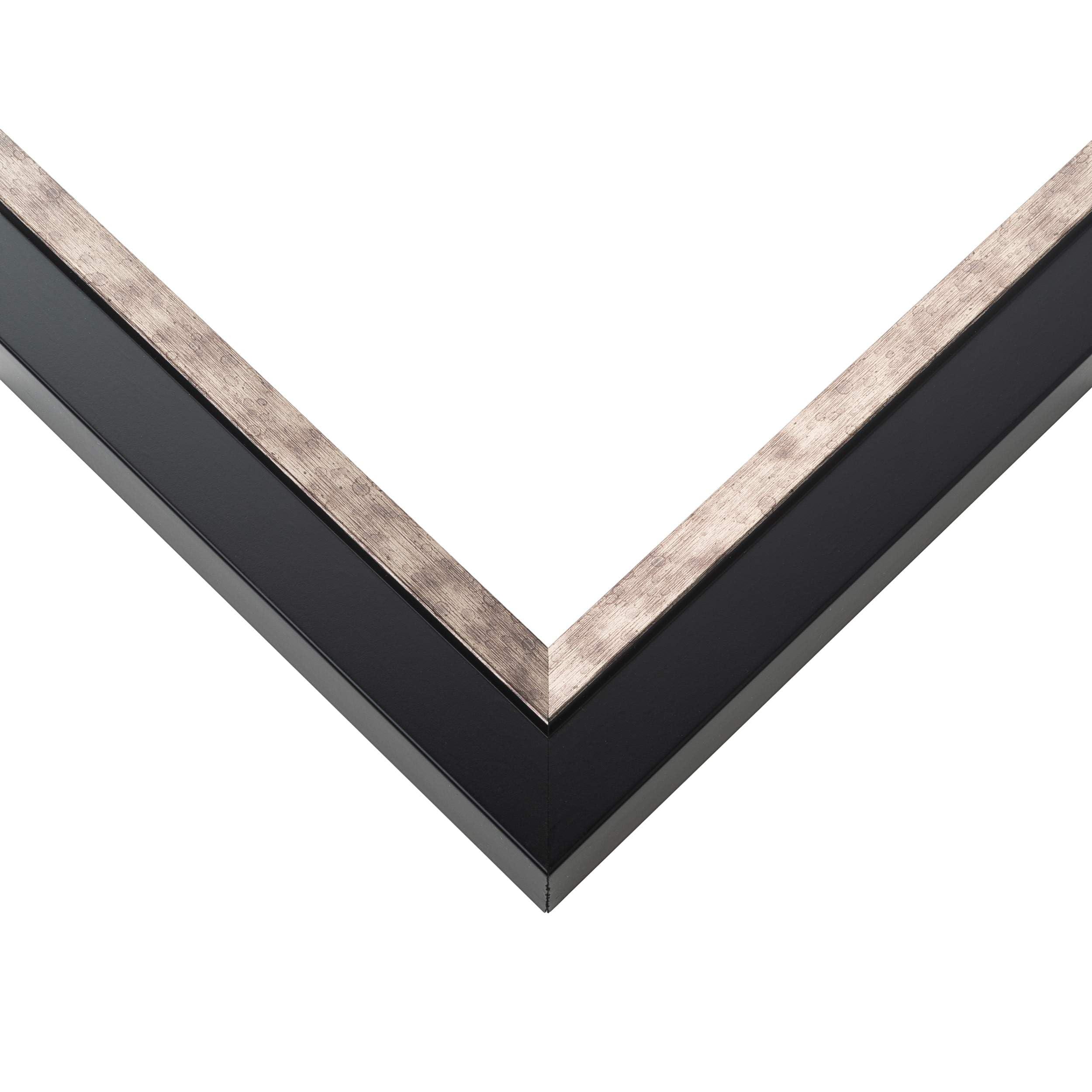 CustomPictureFrames.com 23x31 Frame Silver Real Wood Picture Frame Width 1.25 Inches | Interior Frame Depth 0.75 Inches | Dante Modern Photo Frame Complete with UV Acrylic, Foam Board Backing & Hanging Hardware