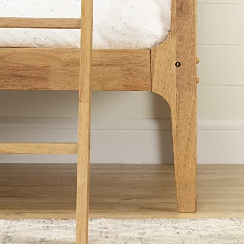 South Shore South Shore Bebble Modern Bunk Bed White and Natural Twin
