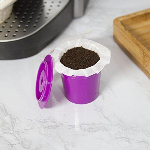 PERFECT POD Perfect Pod EZ-Cup Paper Coffee Filters with Patented Lid for Single-Serve Coffee Brewers and Coffee Pods, Compatible with Keurig, 10-Pack (500 Filters)