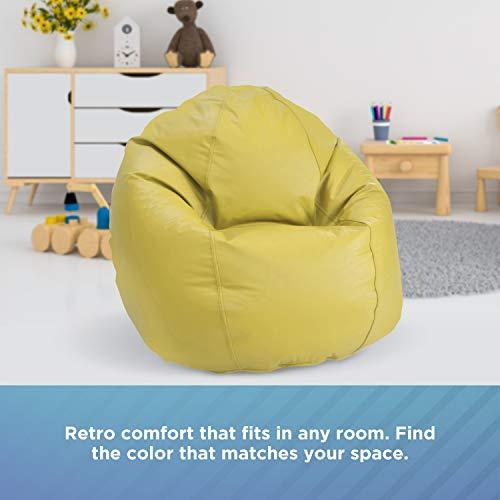 Bean Products Bean Products Small Vinyl Bean Bag Chair | Filled w/Polystyrene Beads & CertiPUR Foam | Made in USA | 31”W, 33”L, 20”H | 15lb | Available in 2 Sizes | Perfect for Teens & Kids | Purple