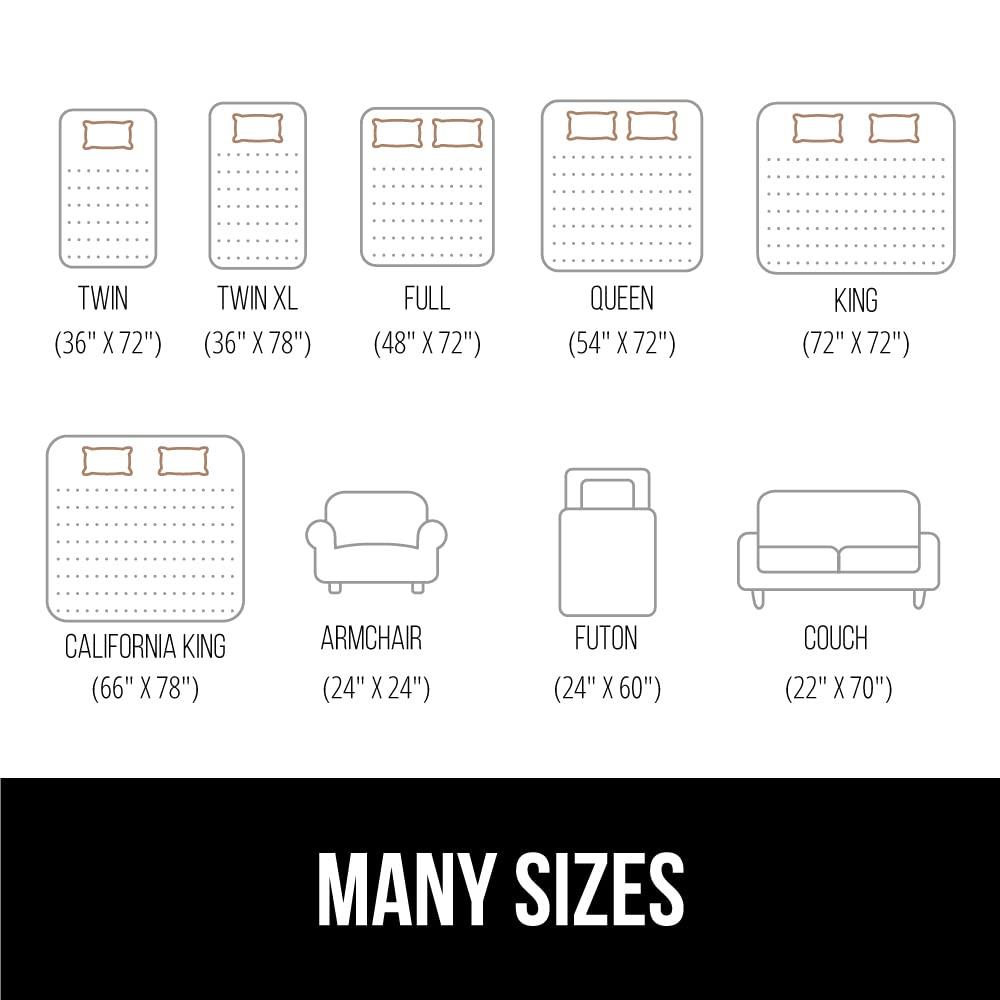 Gorilla Grip Gorilla Grip Non Slip Mattress Gripper, Prevents Mattresses from Sliding and Holds Bed in Place, Pad Grips Beds, Sofa, Couch, Chair Cushions and Helps Keep Topper from Slipping, Easy Trim Pads, Full