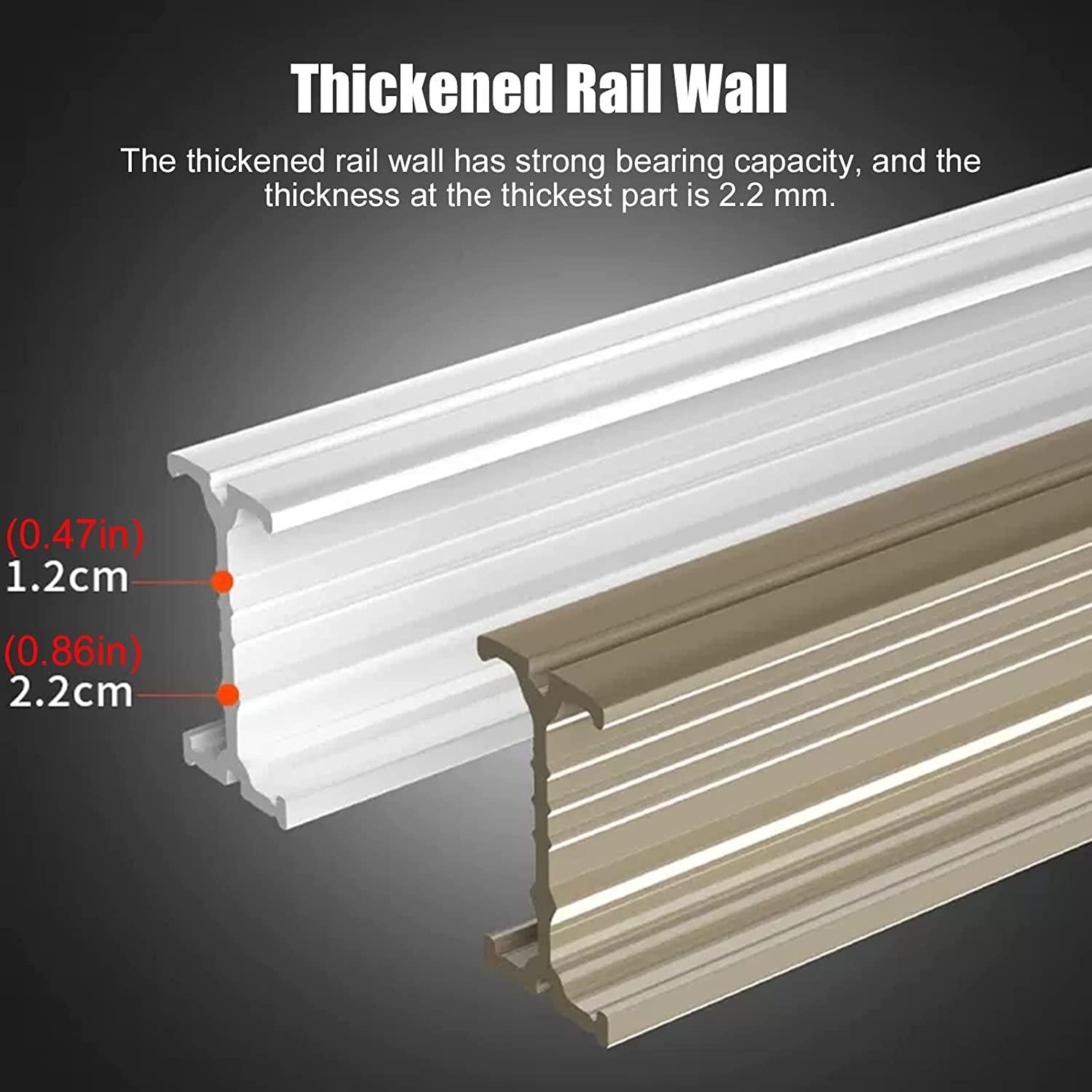 JYDQM Room Divider Ceiling Track Hospital Curtain Rail System, Bendable/Flexible Ceiling Mounted Curtain Track for Patio Sliding Glass Door/Room Divider Curtain Rod ( Color : Champagne , Size : 13m/42.6ft )