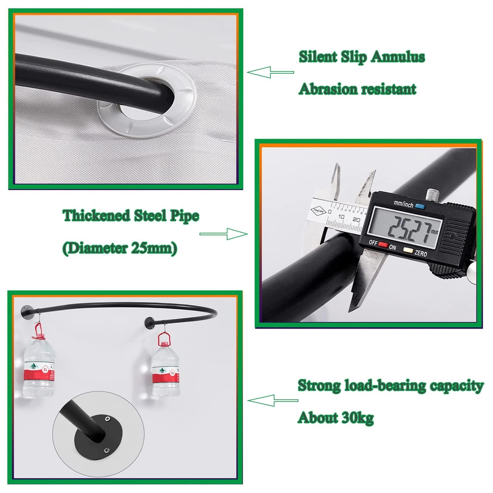 WXZX Clothing Store Fitting Room,U-Dressing Room,portable Simple Mobile Changing Room High Shading Rate Curtain Kit,Area Metal Track Locker Room For Shopping Malls,for Office Outdoor Activity And The Mall