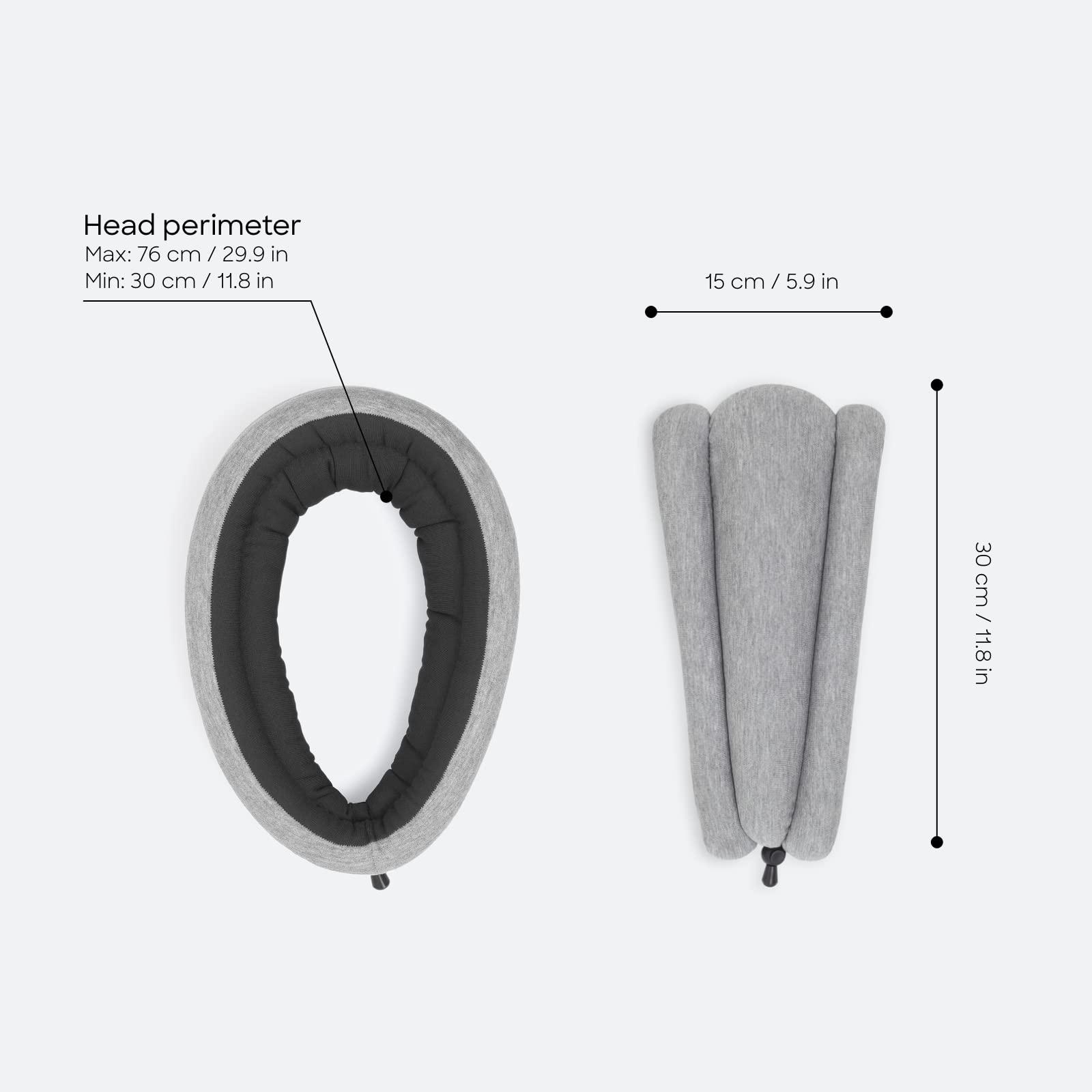 OSTRICH PILLOW Ostrichpillow Light Commuting, Travel Pillow & Power Nap Pillow - Premium Comfort & Lightweight, Adjustable to Your Head, Small & Versatile (Midnight Grey)