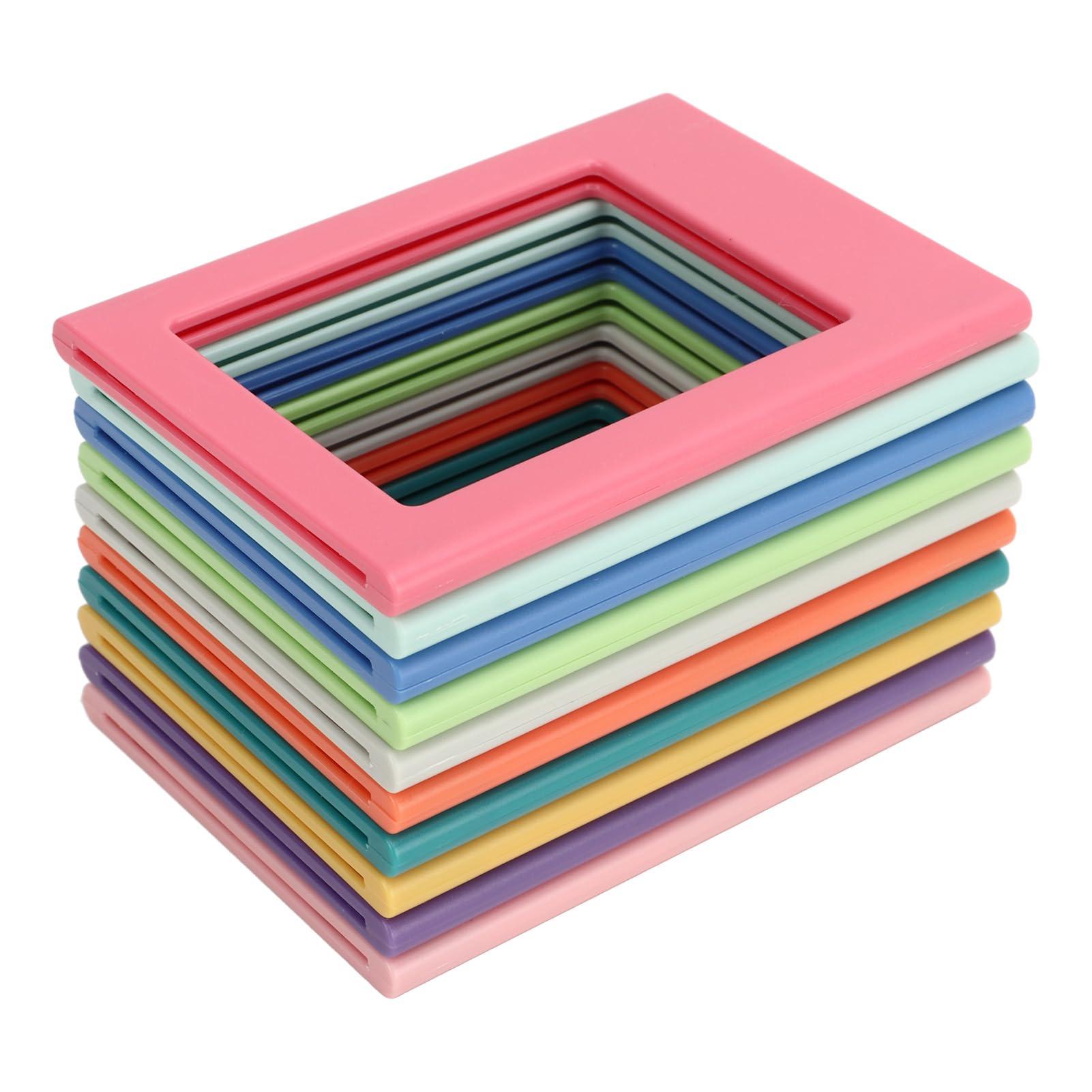 Dpofirs 10Pcs 3 Inch Refrigerator Magnets Picture Frames, Inner 2.4x1.8in Magnetic Photo Frame for File Cabinets Storage Cabinets Dishwashers