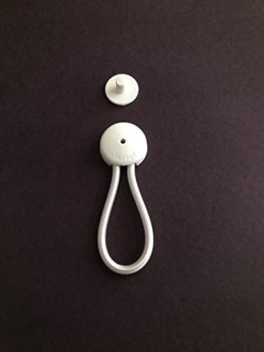 Stay Put Stayput 6 5/8" Standard Size White Shock Cord & Fastener for Canvas - 10 Pack - Cord Length is 6 5/8" End to End