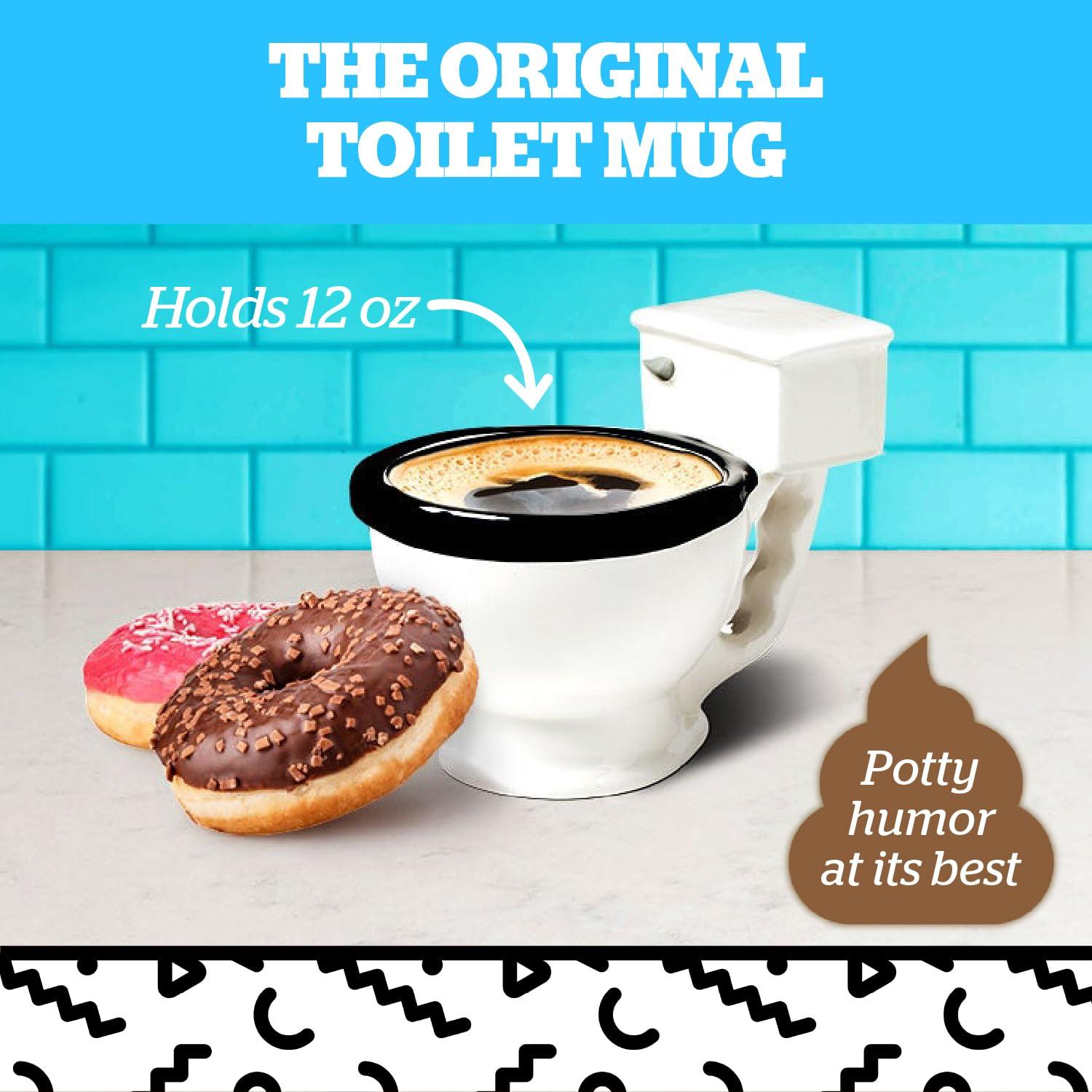BigMouth Inc BigMouth Inc Toilet Mug - Funny Coffee Cup for Men, Women - Novelty Toilet Bowl Mug - Hilarious Gag Gift for Holidays, Birthday, Secret Santa Party - Ceramic Bathroom Mug for Home, Office - 12 Oz