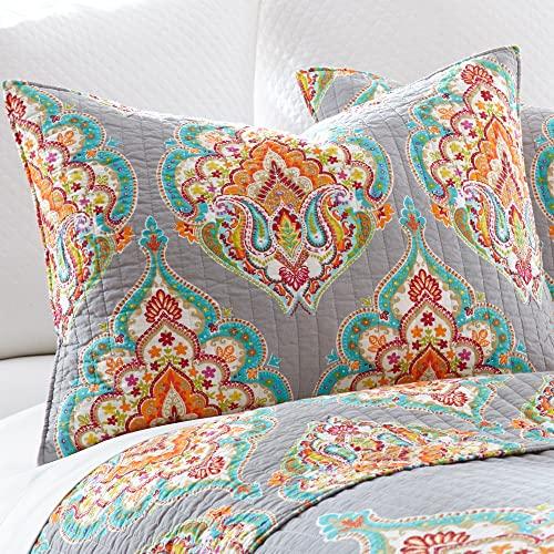 Levtex Home Levtex Home Marielle Grey King Cotton Quilt Set, Grey, Damask