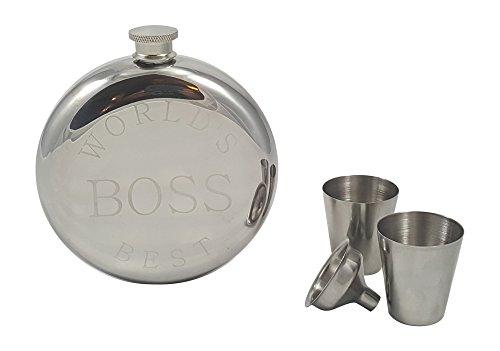 Palm City Products World\'s Best Boss Flask Gift Set