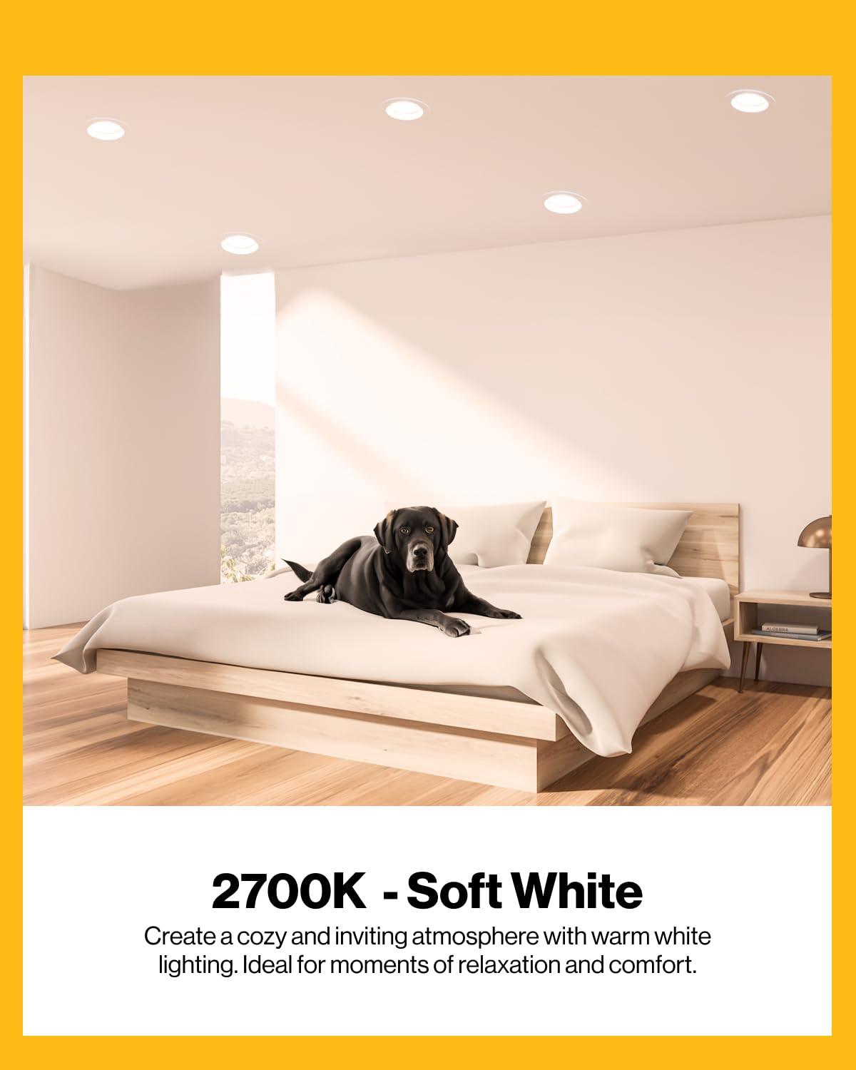 Sunco Lighting Sunco 6 Pack BR30 Light Bulb LED Indoor Flood Lights 850 Lumens, 2700K Soft White, E26 Base 25,000 Lifetime Hours, Interior Dimmable Recessed Can Light Bulb, 11W Equivalent 65W