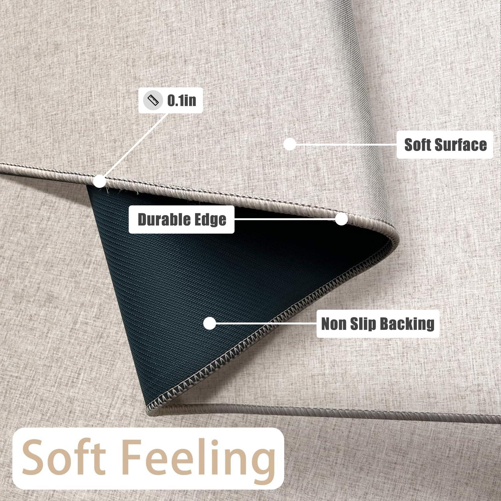 Yancorp Yancorp 2\'x3\' Ultra Thin Door Mat Indoor for Inside Entry Way Very Thin Floor Mats Fit Under Door Ultra Thin Beige Bath Mat Under Door Super Thin Front Door Mat Outdoor Rug Non Slip Washable