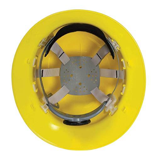 Jackson Safety Jackson Safety Blockhead Safety Hard Hat with 8-Point Ratchet Suspension, Full Brim Style, HDPE, Yellow (Case of 12), 20698