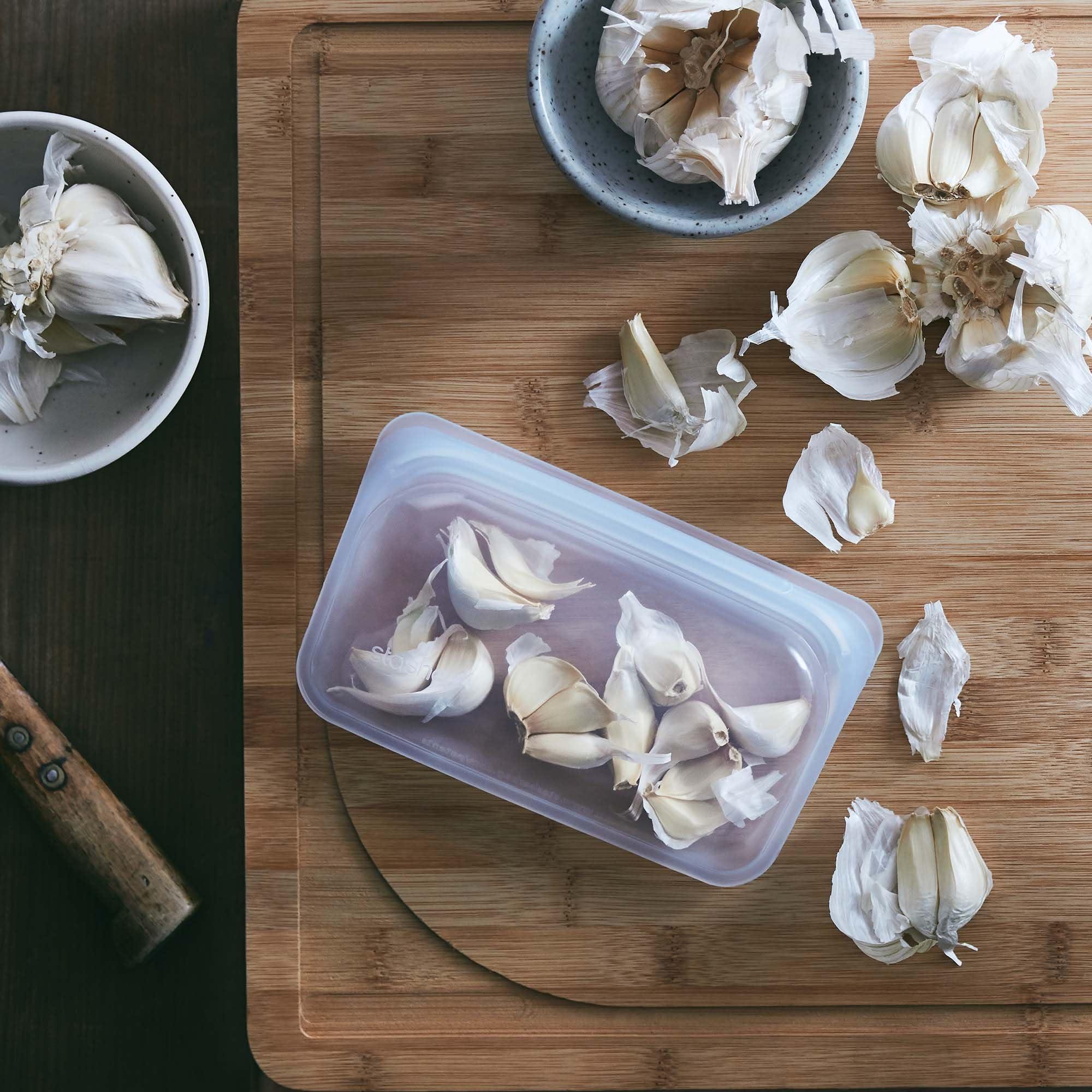 Stasher Stasher Premium Silicone Reusable Food Storage Bags, 2-Pack, Clear , Multi-Use Food Storage Bags, Lunch Bag, Travel Containers , BPA Free, Leak-free, Dishwasher-Safe, Eco-friendly