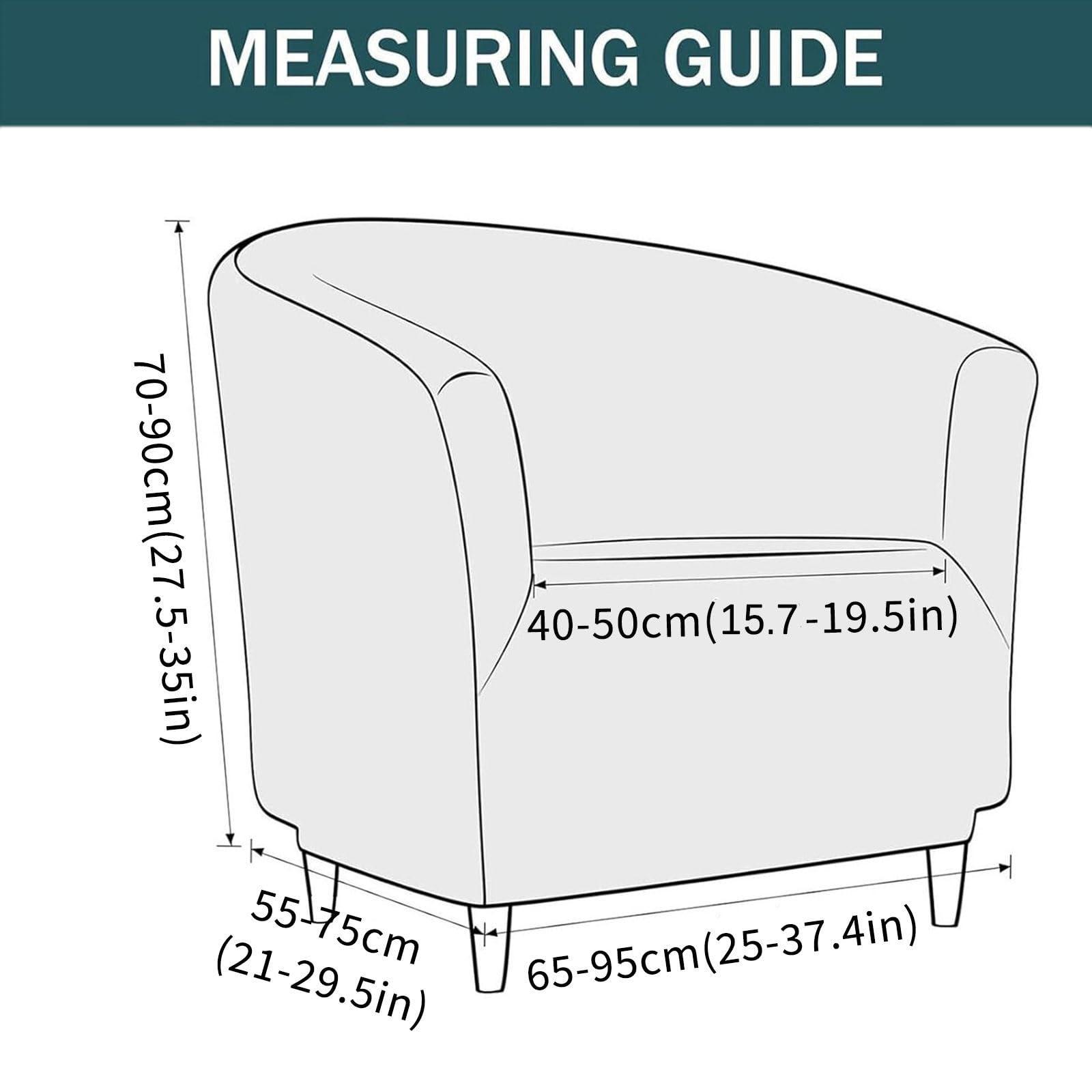 CLGTY CLGTY Club Chair Slipcover, Stretch Spandex Barrel Chair Cover Round Tub Chair Covers Non Slip Armchair Covers with Elastic Bottom for Living Room Bar Counter-Dark Green-1 Piece