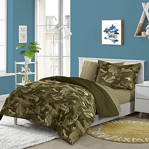 dream FACTORY Dream Factory Boys Army Green Desert Camo Comforter Set, Multi, Full