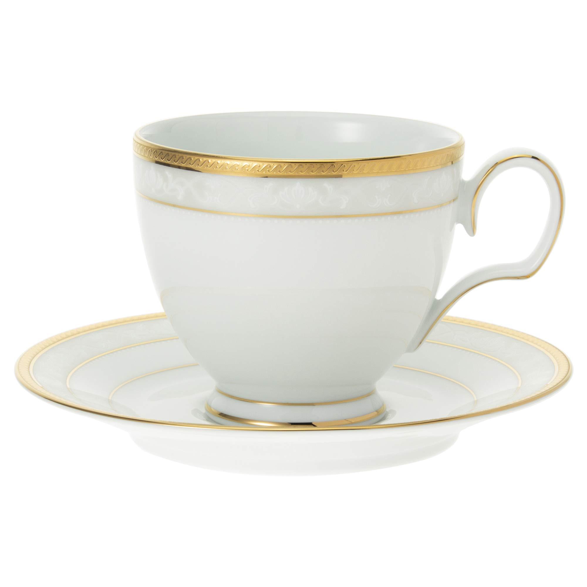 ????(Noritake) Noritake P91988/4335 Cup & Saucer (Pair) (COFFEE & TEA COFFEE) 250cc Hampshire Gold 2 Guests Fine Porcelain