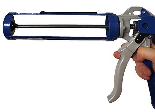 Newborn Newborn 250 Super Smooth Rod Revolving Frame Caulking Gun, 1/10-Gallon Cartridge Capacity, 18:1 Thrust Ratio