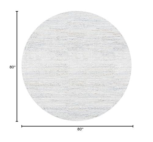 Martha Stewart MARTHA STEWART x SAFAVIEH 6'7" Round Ivory/Beige MSR8933C Sabrina Entryway Foyer Living Room Bedroom Dining Room Area Rug