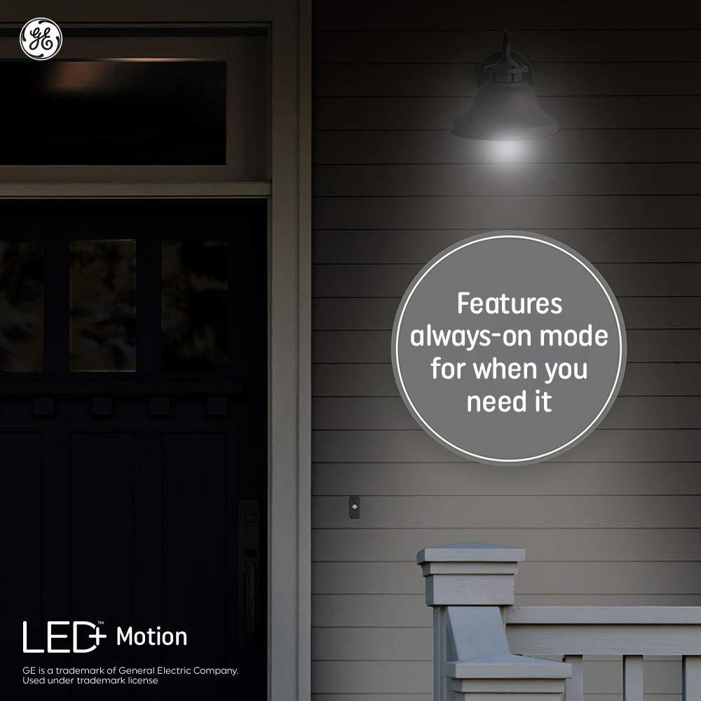 GE GE Lighting LED+ Outdoor Security Flood Light Bulb with Motion Sensor, Warm White, Dusk to Dawn Setting, Medium Base, 90 Watt Replacement, 1 Count (Pack of 1)