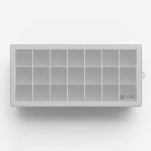 glacio Glacio Small Ice Cube Silicone Trays with Lids - BPA-Free, Flexible Ice Molds for Cocktails and Beverages - Set of 2